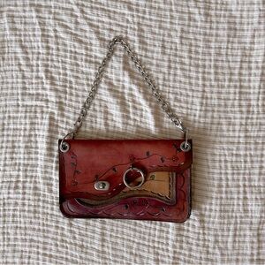 Unique leather shoulder bag